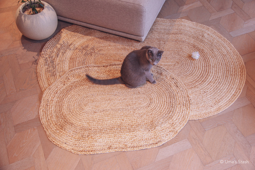 Whirlpool scratcher rug (Oval) - Ume's Stash - Scratcher mat