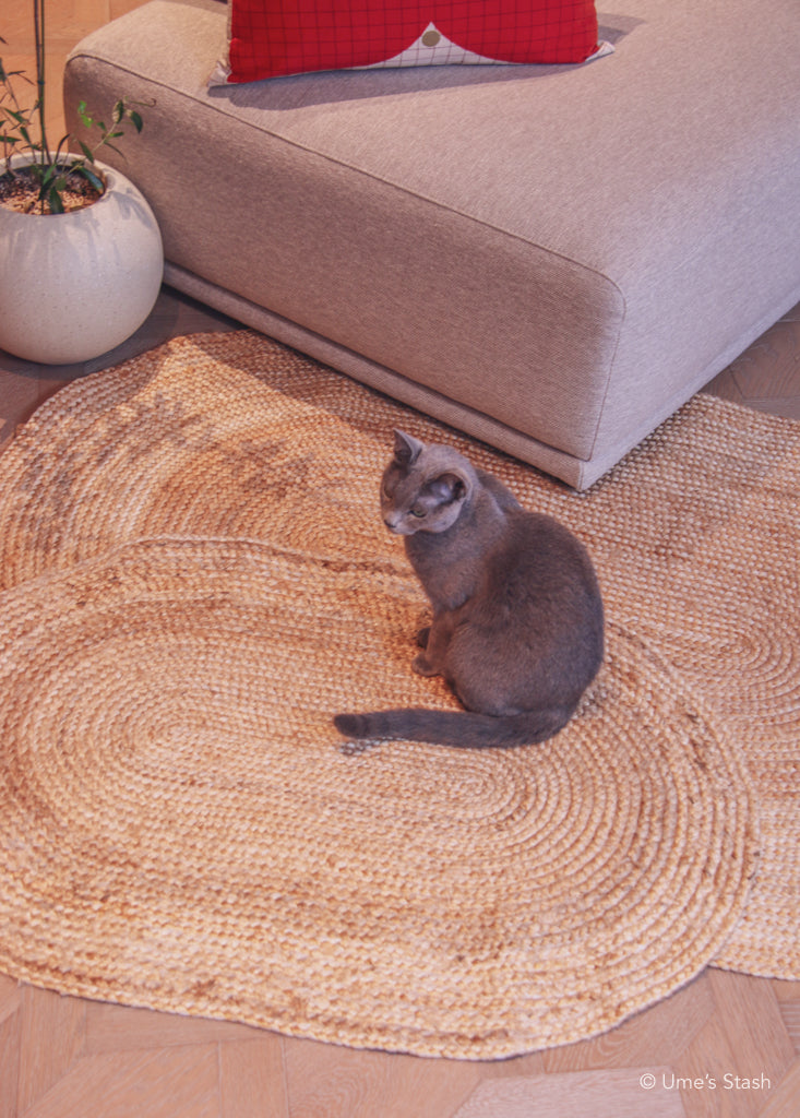 Whirlpool scratcher rug (Oval) - Ume's Stash - Scratcher mat