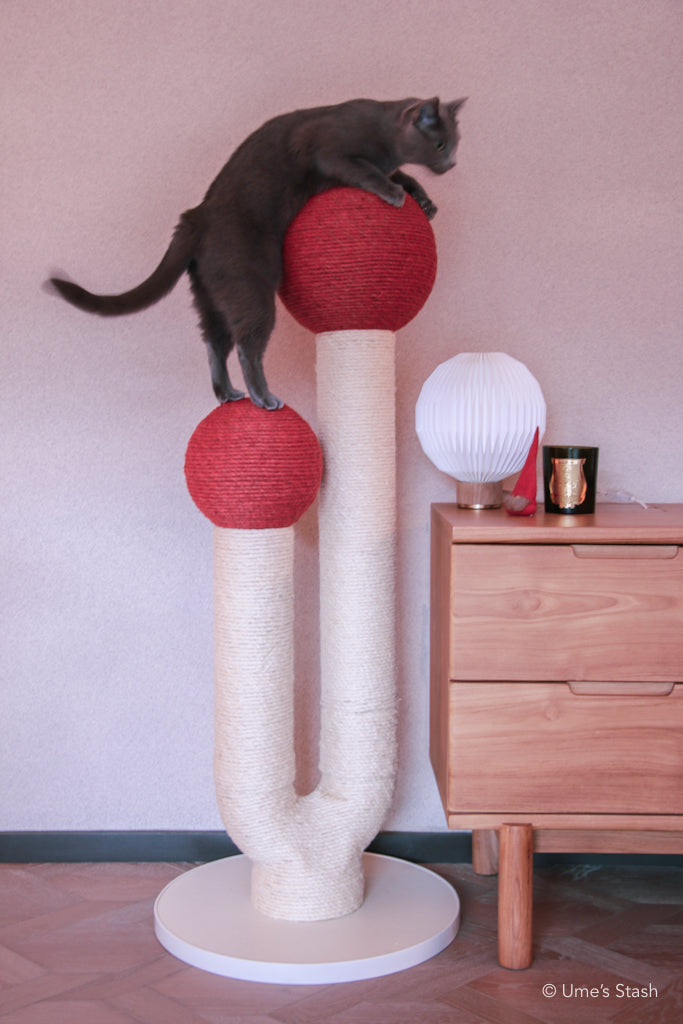 Great Maple scratching post (Autumn red) - Ume's Stash - Tall scratching post