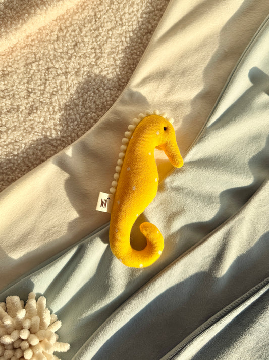 Spotted seahorse cat toy