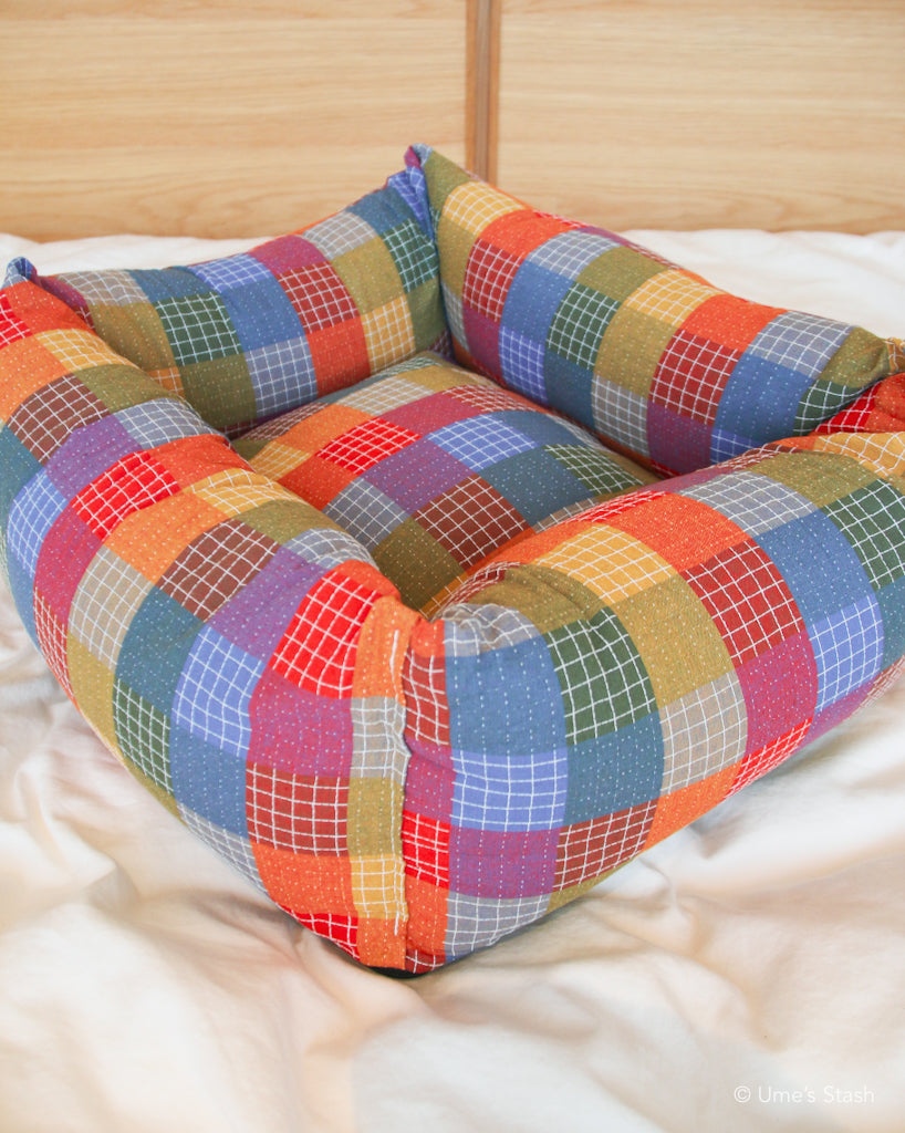 Patchwork cushion bed