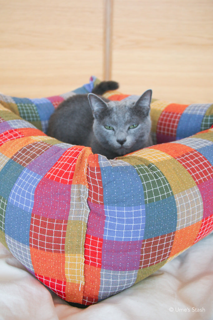 Patchwork cushion bed