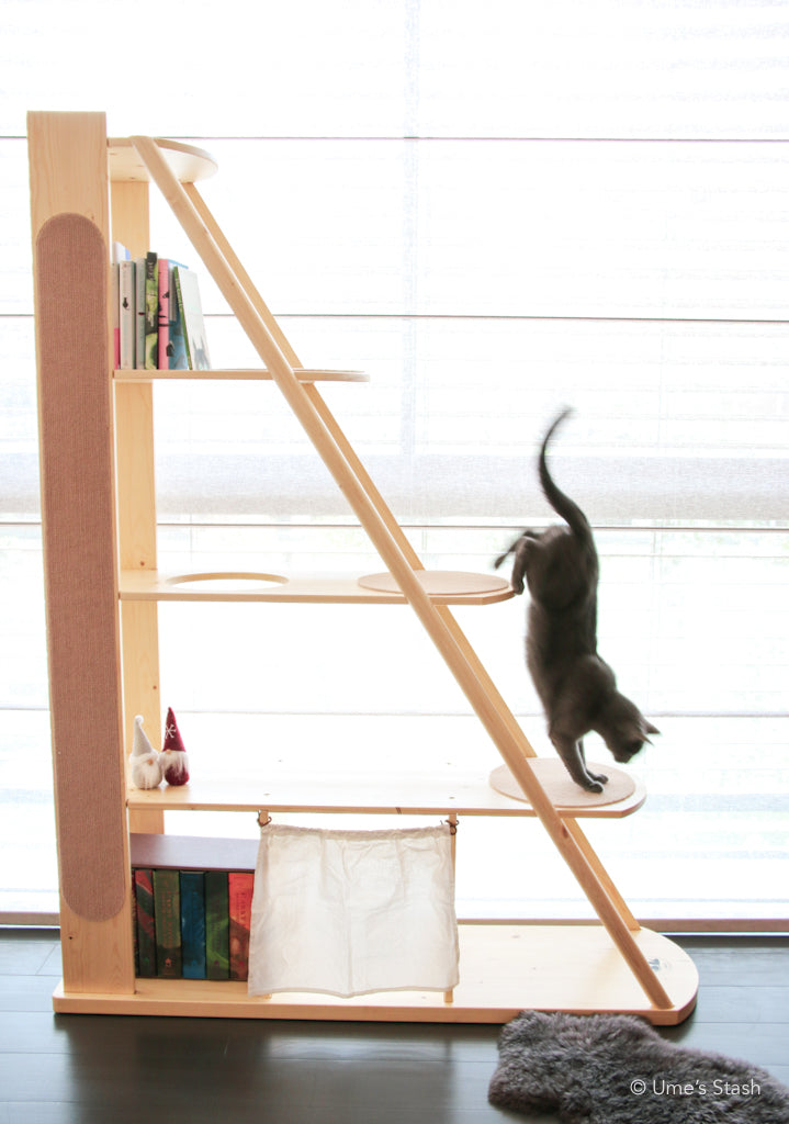 Gingko bookshelf cat tree