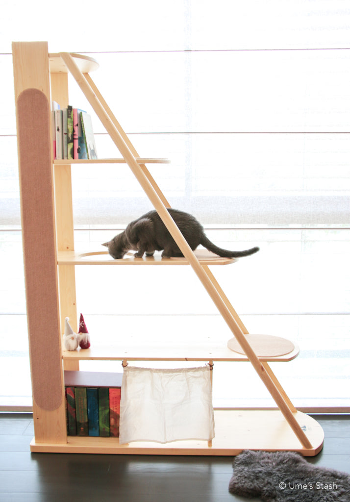 Gingko bookshelf cat tree