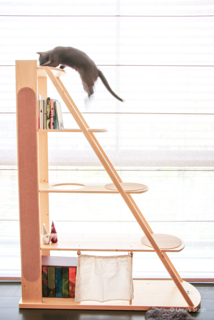 Gingko bookshelf cat tree