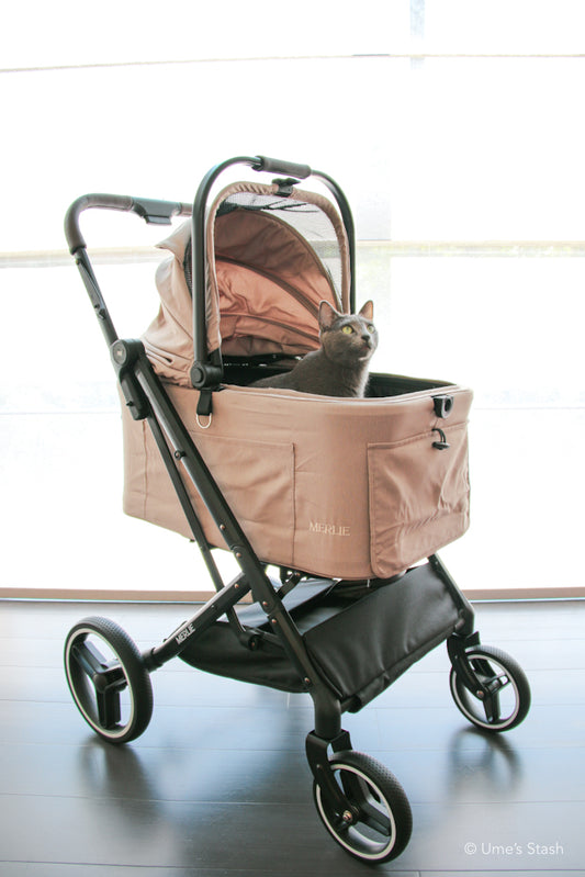 Peach pet stroller (Merlie MW3)