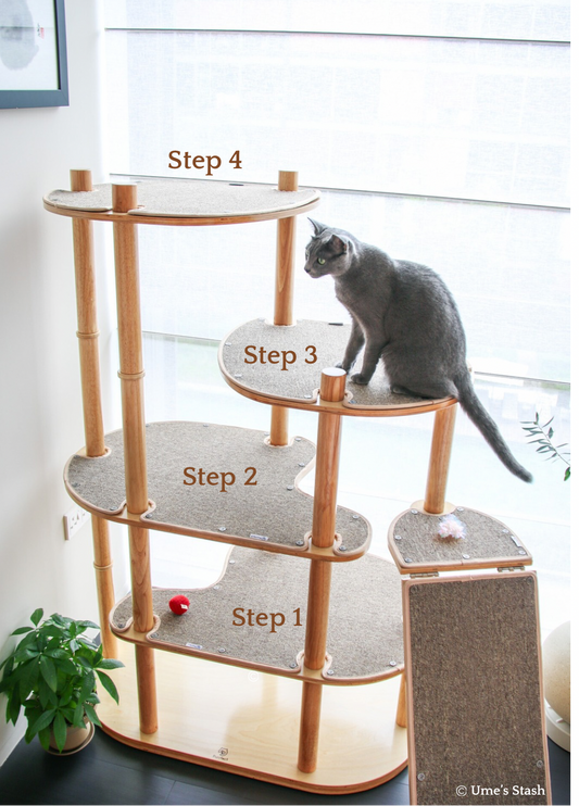 Bouclé mat replacement for Moon Pillar cat tree
