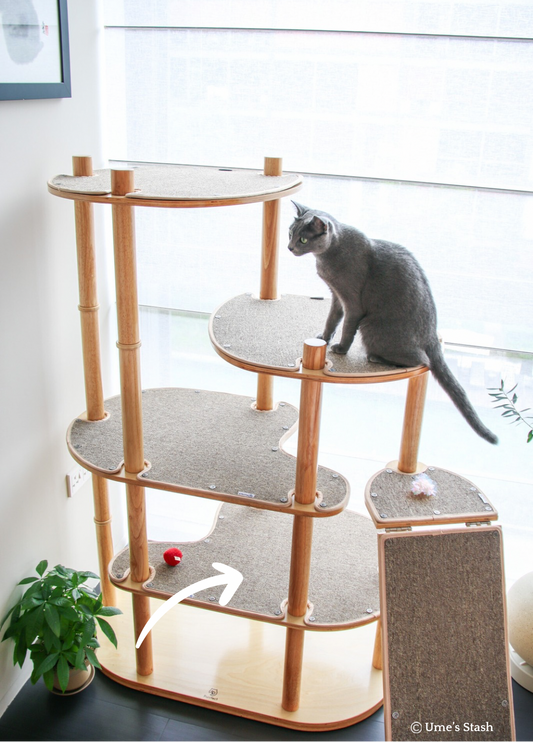 Bouclé mat replacement for Moon Pillar cat tree