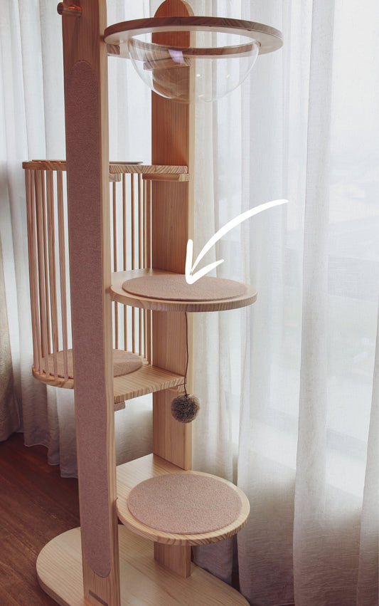 Bouclé replacement round mats & scratcher mat for Cypress Cat Tree - Ume's Stash