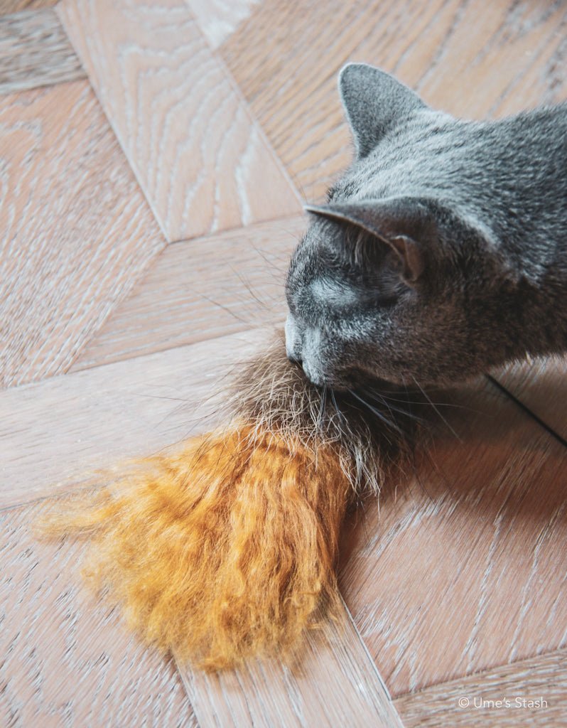 Foxtail wand attachment - Ume's Stash - Rabbit fur cat teaser wand attachment