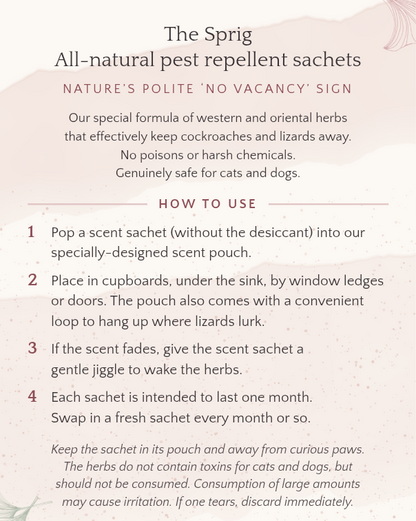 The Sprig Pest-Repellent Pouch & Scent Sachets