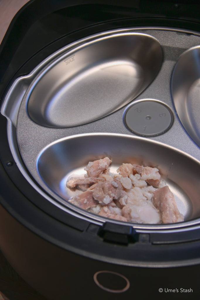 Polar wet food feeder