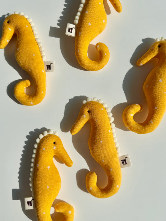 Spotted seahorse cat toy