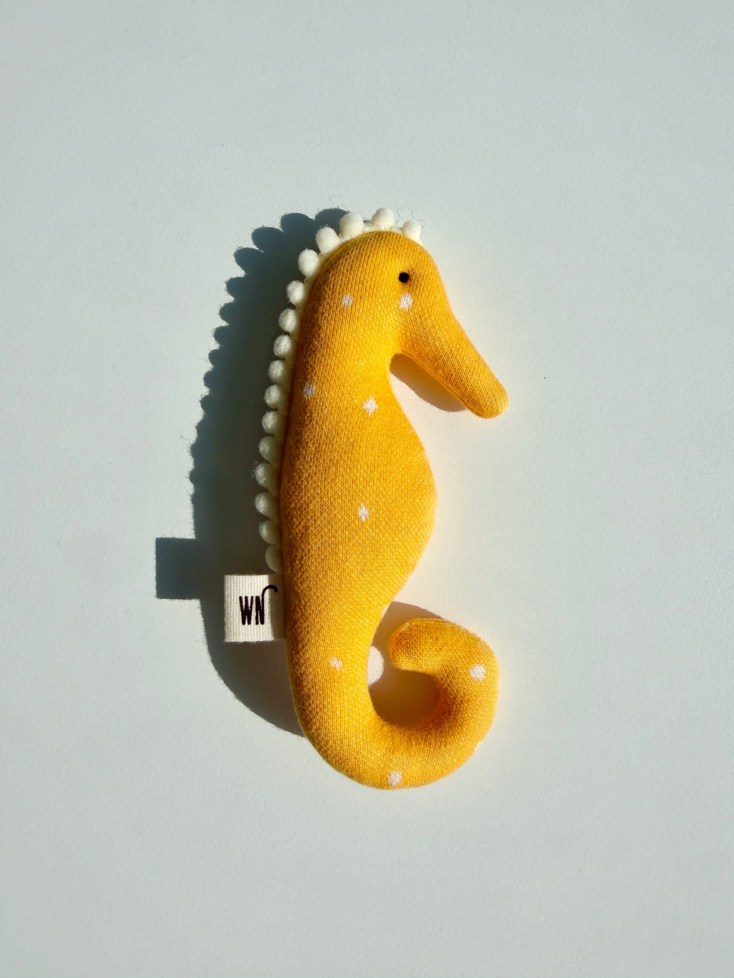 Spotted seahorse cat toy