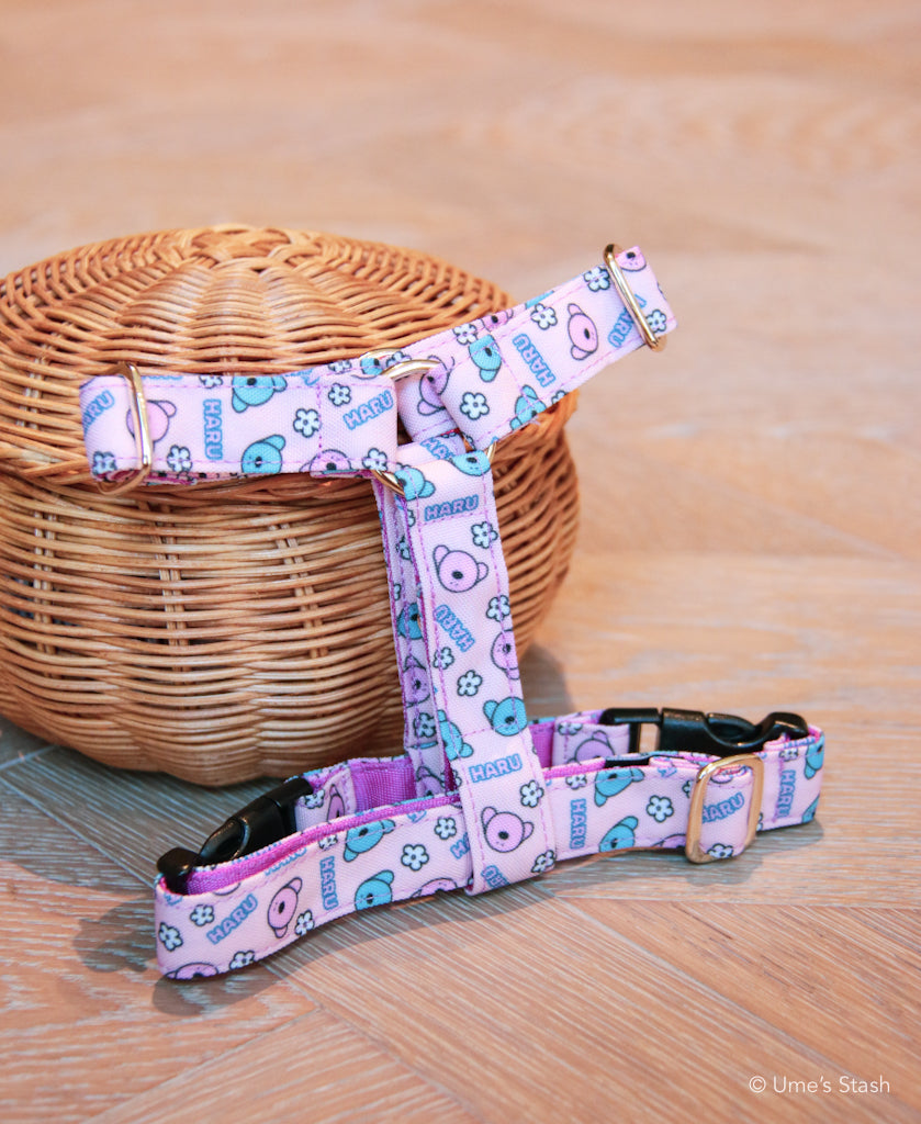 Springhare Harnesses Secure & Sturdy H-Harness for Stylish Pets and Humans - Spring print ...