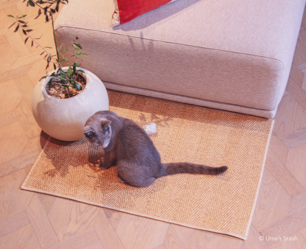 Herringbone scratcher rug - cat furniture - scratcher mat - Ume's Stash