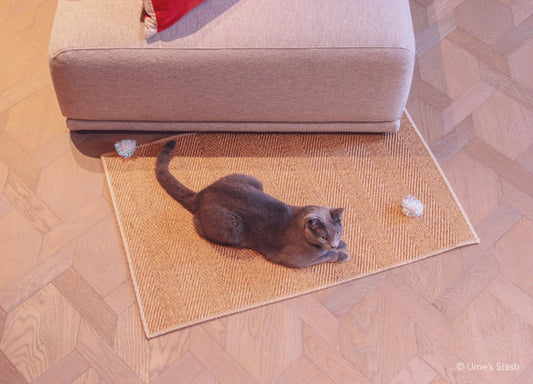Herringbone scratcher rug - cat furniture - scratcher mat - Ume's Stash