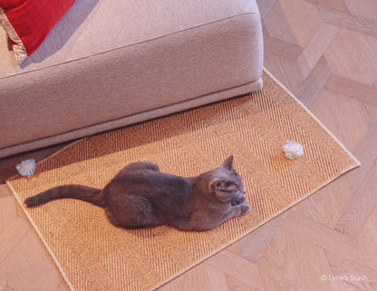 Herringbone scratcher rug - cat furniture - scratcher mat - Ume's Stash