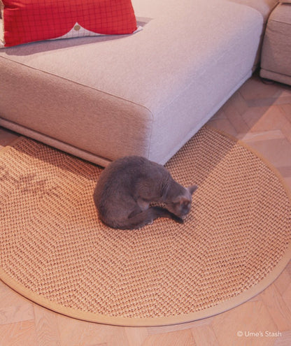 Herringbone scratcher rug (Round) - Ume's Stash