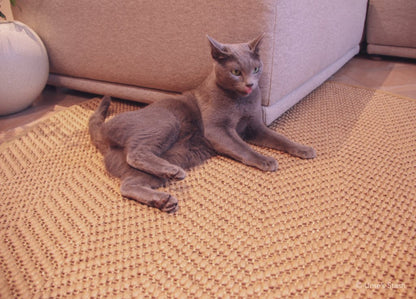 Herringbone scratcher rug (Round) - Ume's Stash