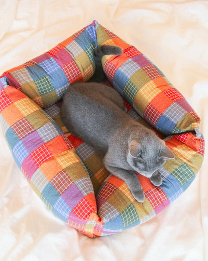 Patchwork cushion bed - Ume's Stash