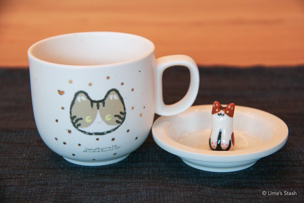 Sidekick mug and matching lid - Gorong Lab - Cat themed drink ware