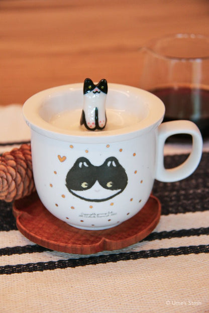 Sidekick mug and matching lid - Gorong Lab - Cat themed drink ware