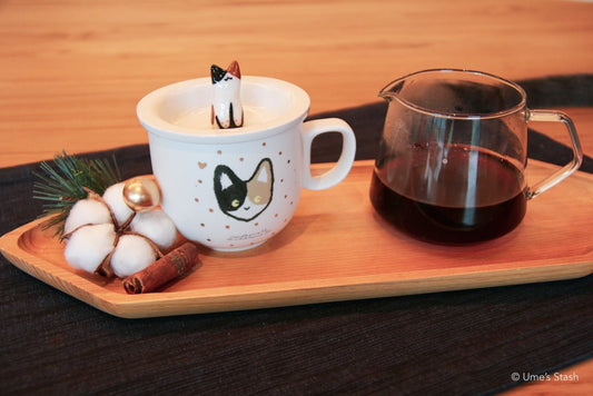 Sidekick mug and matching lid - Gorong Lab - Cat themed drink ware