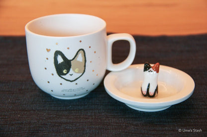 Sidekick mug and matching lid - Gorong Lab - Cat themed drink ware